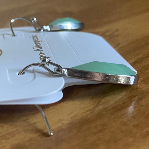 New mint green Charming Charlie teardrop earrings - Picture 5 of 5